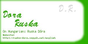 dora ruska business card